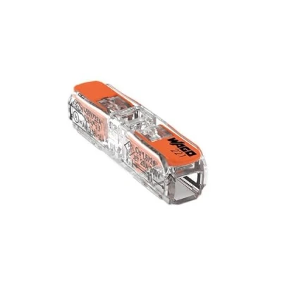 Afbeelding van Wago 221 2411 Doorgangsconnector met hendel voor alle soorten kabels, max. 4 mm² (25 stuks)