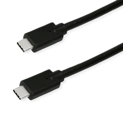 Afbeelding van ROLINE GREEN USB 3.2 Gen 2x2 kabel, Emark, C C, ST/ST, 20Gbit/s, 100W, zwart, 1 m