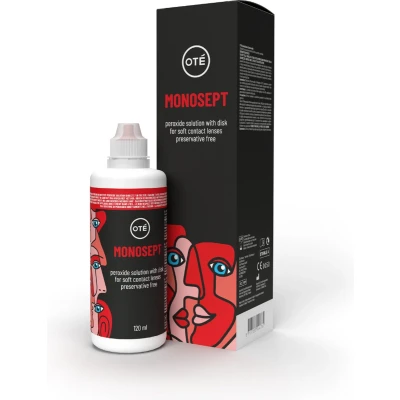 Afbeelding van Ote Monosept 360 ml Lenzenvloeistof Waterstofperoxide systeem met disc