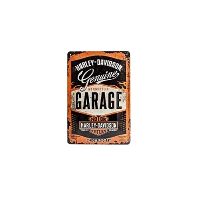Afbeelding van Nostalgic Art Retro Tin Sign Harley Davidson Garage Gift idea for motorcycle fans, Metal Plaque, 20 x 30 cm