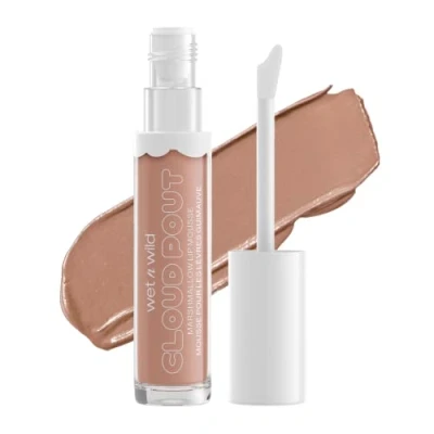 Afbeelding van wet n wild, Cloud Pout Marshmallow Lip Mousse, Matte Vloeibare Lipstick, Niet Drogende en Langhoudende Formule, met Arganolie, Avocado olie Vitamine E, Fluffernutter