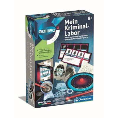 Afbeelding van Galileo Lab 59321 My Criminal Laboratorium, detectiveset voor kinderen vanaf 8 jaar, uitrusting jonge detective, onderzoekers en agenten Clementoni