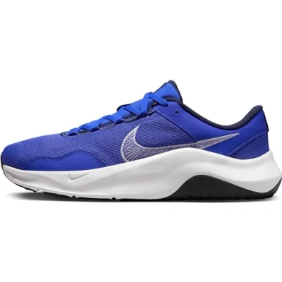 Afbeelding van Nike Performance Legend Essential 3 Trainingsschoen, Heren, Maat: 44, Racer blue/white/obsidian/sundial Textiel/ synthetisch