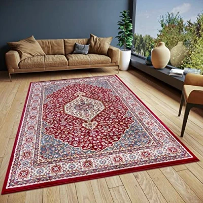 Afbeelding van Vintage Vloerkleed Mochi 120x170cm Rood 123vloerkleed.nl is de online webshop voor vloerkleden en woonaccessoires.