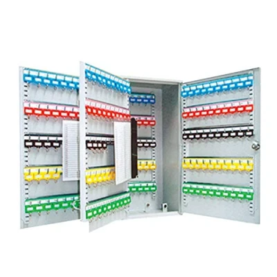 Afbeelding van ARREGUI PL300 Sleutelkast, sleutelkast van staal met 300 haken, verstelbare en genummerde haaklijsten, sleutellijst beschrijfbare sleutelhangers, 55 x 38 20,5 cm, lichtgrijs