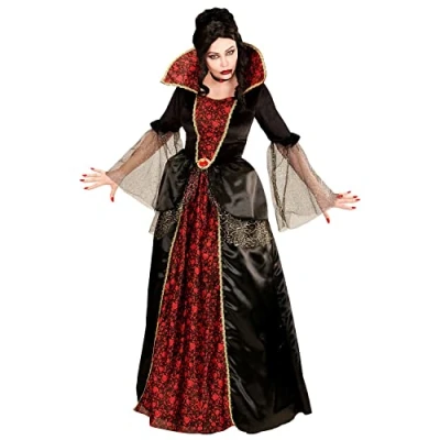 Afbeelding van Widmann Vampier &amp; Dracula Kostuum Vrouwelijke Velvetia Rood, Zwart XL Halloween Verkleedkleding