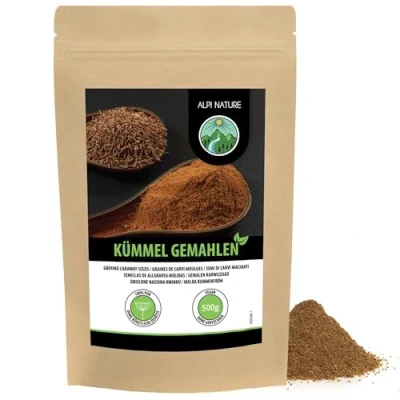 Afbeelding van Gemalen karwijzaad (500g), 100% natuurlijk, karwijpoeder zonder toevoegingen