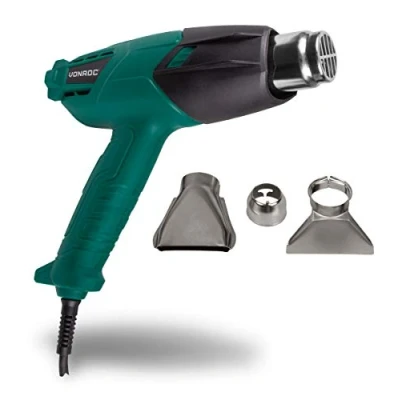 Afbeelding van VONROC Heteluchtpistool Verfafbrander 2000W 3 temperatuurstanden Incl. Accessoires &amp; tas