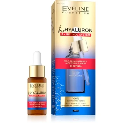 Afbeelding van Eveline Cosmetics BioHyaluron 3x Retinol System Multi Repair Intensely Anti Wrinkle Serum 18ml.