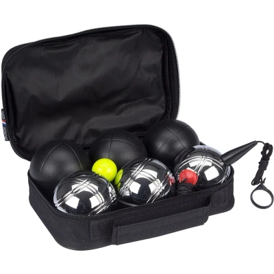 Afbeelding van Jeu de Boulesset Get &amp; Go Luxe Zilver Zwart (6 Ballen)