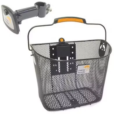 Afbeelding van New Looxs Toscane fietsmand met hengsel smartlock BikeTotaal.nl Zwart