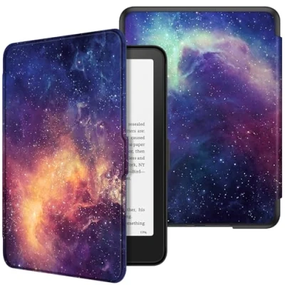 Afbeelding van Fintie Hoes voor Kindle Paperwhite (12e generatie) 2024 en Colorsoft Signature Edition (1e generatie), lichtgewicht beschermhoes met automatische slaap /waakfunctie, Galaxy