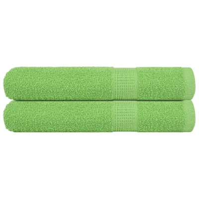 Afbeelding van vidaXL Handdoeken 2 st 100x200 cm 360 g/mÂ² 100% katoen appelgroen