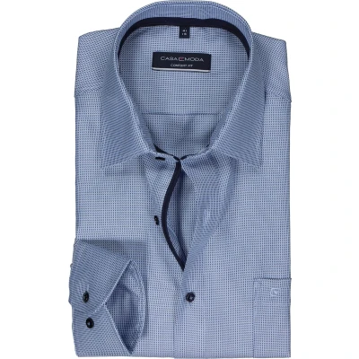 Afbeelding van Casa Moda Comfort Fit Overhemd blauw, Effen