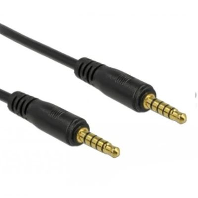 Afbeelding van Delock jack kabel 3.5 mm 5 pins mannelijk naar m zwart D