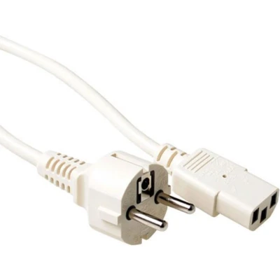 Afbeelding van ACT AK5009 230V Aansluitkabel CEE7/7 male/C13 Wit 2,5 meter