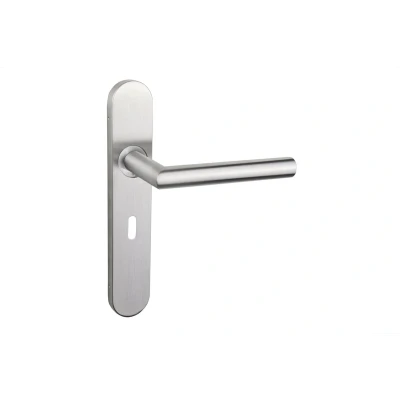 Afbeelding van Lavuzo deurkruk Mantua RVS met afgerond schild SL56 Per set