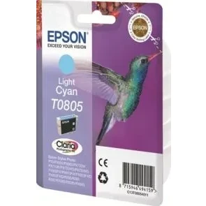 Afbeelding van Epson T0805 (C13T08034010) Inktcartridge Licht cyaan