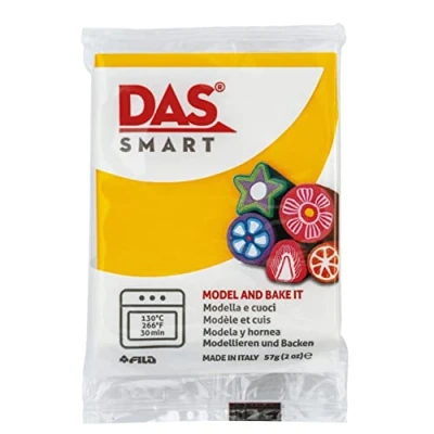 Afbeelding van DAS Smart Oven Bake Modellering 56g Klei, Warm Geel, Ideaal voor Kinderen en Hobbyisten