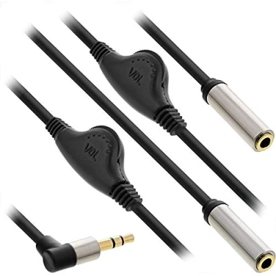Afbeelding van InLine Slanke audio Y kabel Jack 3 (0.25 m, 3,5 mm aansluiting (AUX)), Audiokabel