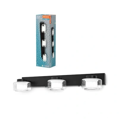 Afbeelding van LEDVANCE ORBIS Flame Wand und Deckenleuchte mit LED, schwarz, 16.5W, 1050lm, 3000/4000K, Farbtemperatur via Wandschalter einstellbar (kaltweiß/warmweiß), IP44 Schutz vor Fremdkörpern Spritzwasser