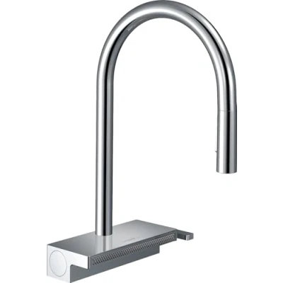 Afbeelding van hansgrohe Aquno Select M81 keukenkraan met uittrekbare sproeier, 3 straalsoorten, waterkraan keuken uitloophoogte 170 mm, mengkraan keuken, draaibaar, chroom