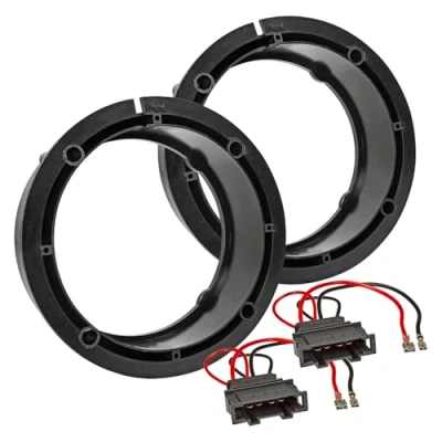 Afbeelding van tomzz Audio 2857 001 1 Luidspreker Ringen Adapterkabel Compatibel met VW Golf 4 Passat 3B BG Polo 9N 165mm DIN Luidsprekers, Paar