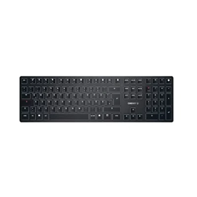 Afbeelding van CHERRY KW X ULP, Ultra Flat Mechanical High End Keyboard, Duitse indeling (QWERTZ), draadloos Multi Device Keyboard voor maximaal 4 apparaten, oplaadbaar, Zwart