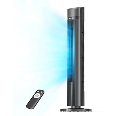 Afbeelding van Pelonis Stille torenventilator, 102 cm, ventilator met afstandsbediening, 7 m/s torenventilator 90 oscillatie, 15 uurs timer en 3 snelheden, koeling
