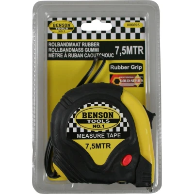 Afbeelding van Benson Rolmaat Meetlint Rubber 7.5 meter 25 mm