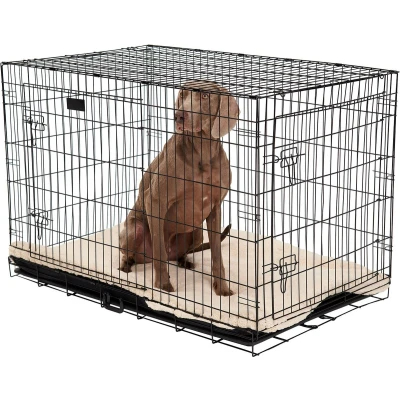 Afbeelding van Brixy Hondenbench Bench Voor Honden Maat XL Opvouwbaar 107 x 72 77 CM 2 Deuren Zwart