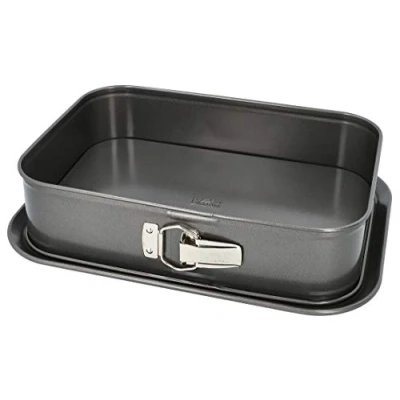 Afbeelding van RBV Birkmann 881716 Easy Baking, springvorm, hoekig, 34 x 23,5 cm, koolstofstaal, antraciet