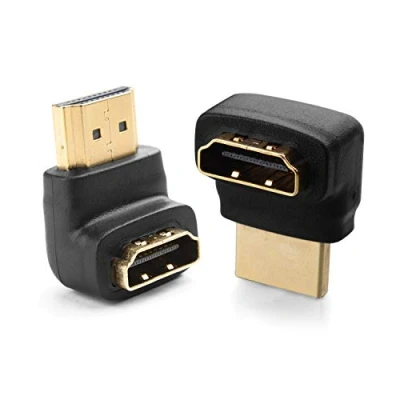 Afbeelding van Cable Matters HDMI adapter van 270 graden en 90 in Combo Pack (HDMI met haakse hoek) 4K HDR ondersteuning