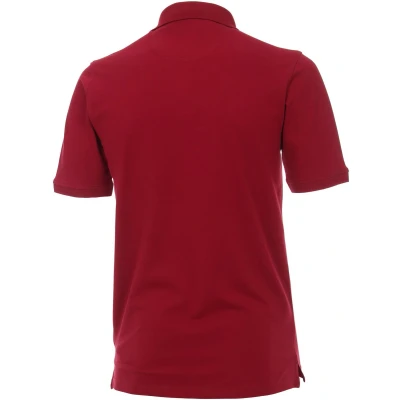 Afbeelding van Casa Moda polo heren poloshirt wijde fit rood effen