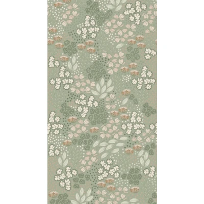 Afbeelding van Esta Home Vintage Flowers Groen 159212 (*Gratis Lijm Actie)