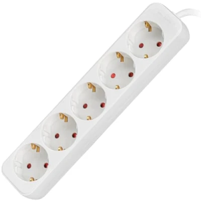 Afbeelding van Stopcontactenstrip 5 Tomas Schuko Lanberg 1,5 m Wit
