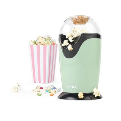 Afbeelding van Petra Elektrische Popcornmachine 1200W, Hetelucht Popcornmakers, BPA vrij, Groen