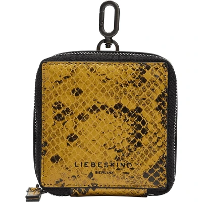 Afbeelding van LIEBESKIND BERLIN Leren Weense doos Snake Pendant Square Etui Dijon Geel