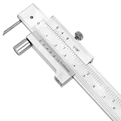 Afbeelding van Digitale schuifmaat, 0 200 mm, draagbare schuifmaat van roestvrij staal met scherpe punt voor hout, kunststof, ijzer en andere materialen