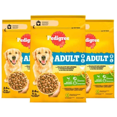Afbeelding van 3x Pedigree Droog Adult Kip 2,6 kg
