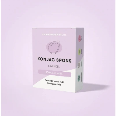 Afbeelding van ShampooBars Konjac Spons gecombineerde huid, Lavendel Haibu by Kapperskorting.com