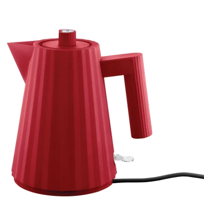 Afbeelding van Alessi Waterkoker Plissé droogkookbeveiliging rood Michele de Lucchi 1 liter MDL06/1 R