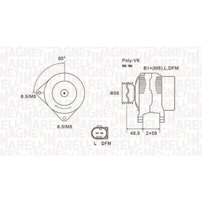 Afbeelding van Magneti Marelli Alternator/Dynamo 063731644010