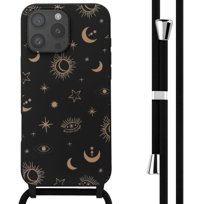 Afbeelding van Apple iPhone 16 Pro Max Hoesje Siliconen en TPU (zacht) imoshion Softcase/Koordhoesje/Backcover Sky Black Telefoonhoesje