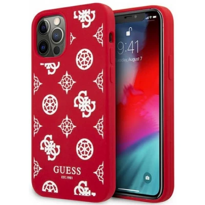 Afbeelding van Guess Silicone Peony Back Case Geschikt voor Apple iPhone 12 Pro Max (6.7&quot;) Rood