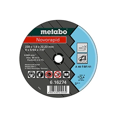Afbeelding van Metabo Accessoires Doorslijpschijf Ø 115x1,0x22,23 Inox Novorapid 25 stuks 616270000