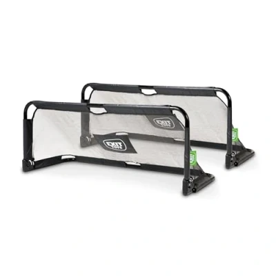 Afbeelding van EXIT Panna opvouwbaar stalen voetbaldoel 150x60cm (set van 2) zwart