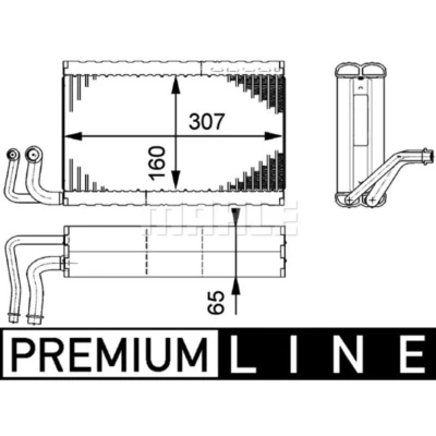 Afbeelding van Verdamper, airconditioning MAHLE AE 68 000P