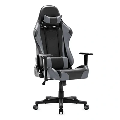 Afbeelding van IntimaTe WM Heart Gaming stoel, ergonomische bureaustoel, verstelbare bureaustoelen, racestoelen, pc gamingstoel met hoge rugleuning armen en rugsteun,52 * 54 14,Grijs