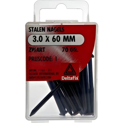 Afbeelding van Deltafix stalen nagel profi geblauwd 3.0 x 60 mm 70 gr.